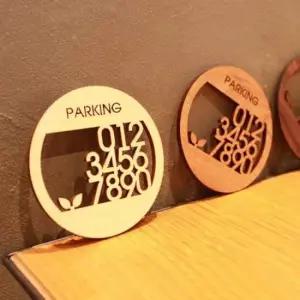 [CAR] 새차 선물 자동차 전화 번호 원목 우드 주차 번호판