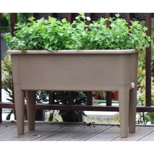 발코니 텃밭화분 직사각형 화분 상추 특대(76x31x50) 수지 채소 흰색 베란다