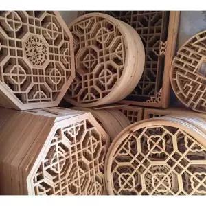 우드 한옥문살 팔각형 소품 창호지문 옛날 전통문 빈티지