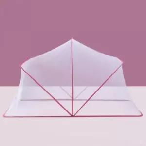 간편 접이식 미니 사각 모기장 소형 침대 간편모 강철 그물 캐노피 베이비 신생아 아가