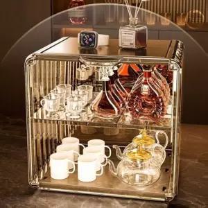 컵보관랙 커피잔 유리컵 투명한 진열장 아크릴 보관