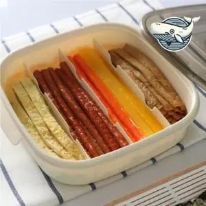 간편한 칸막이 도시락 보관용기 김밥재료 정리함 보관용기 보관이편리한