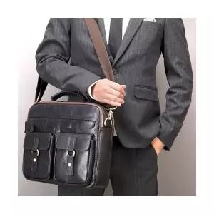 남성용 빈티지 숄더백 가방 마룬트 리얼가죽 두겹 크로스 토트맨 MF5