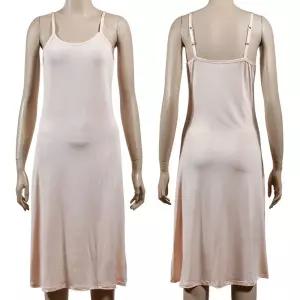 국산 인견 롱슬립 원피스 천연섬유 실켓 어깨끈조절 GWE7+7DYt
