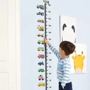 데코스티커 아이방 키재기 스티커 자동차 캐릭터 눈금자 벽 시트지 인테리어