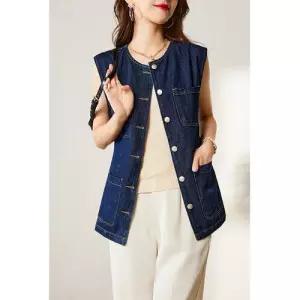 팬츠 데님 여자 조끼 봄가을 정장 빅포켓 민소매 무드 탑 데일리 출근룩 코트 SPO마켓3