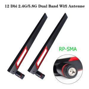 12 Dbi 듀얼 밴드 Wifi 안테나 2.4G 5G 5.8Gh Rp Sma Mannelijke Universele Antennes Versterker Wlan 라우터 부스터