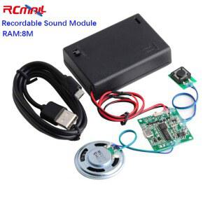 녹음 가능한 사운드 모듈 스피커 버튼 제어로 음성 DIY 뮤직 박스 8M MP3 WAV 음악 프로그래밍 가능 보드