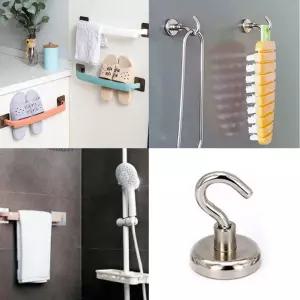 1+1 욕실 수건걸이+초강력 다용도 자석고리 세트 mwP8+4RTa