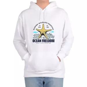 [골드스마일]기모후드티 해양생물 OCEAN FREEDOM 불가사리