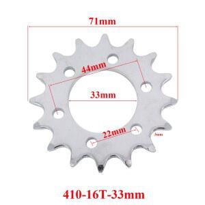 디스크 브레이크 대신 고정 410 속도 기어 스프로킷 단일 체인 체인용 볼트 16 자전거 전기 톱니