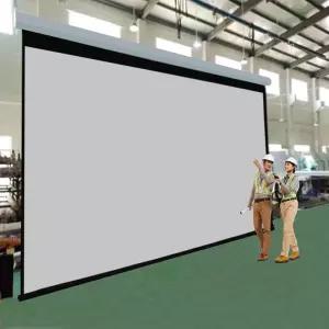 대형 와이드 영화관 리모컨 회의실 전동 화면 강당 캠핑 스크린 강의실 빔프로젝터 가정용