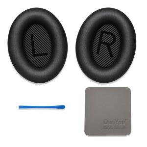 [미국배송] 프리미엄 보스 헤드폰 교체용 이어 패드 QC2 QC15 QC25 QC35 I & II U2013 소프트 프로틴 가죽 및 메모리 폼 쿠션 향상된 소음 차단 쉬운 설치 키트 청소용