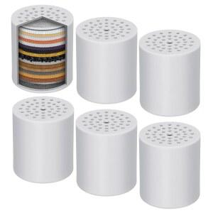 4팩 샤워 필터 교체 범용적으로 다자인 고출력 가능 20단 유사한 헤드 경수 호환 카트리지 경수용 카트리지와