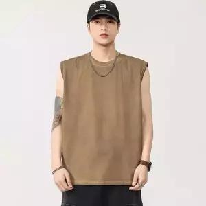 남사친 민소매 나시 빅사이즈 운동농구 셔츠 티셔츠 조끼 살찌고 집콕 데일리룩 스포M1