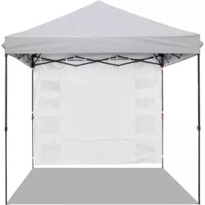 10x10 롤러백이 있는 캐노피 즉석 야외 텐트 팝업 텐트용 모래주머니 4개 측벽 1개 가든 파티오 캠핑용