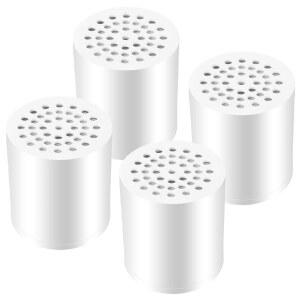 Laicky 4 팩 20단계 범용 연수기 필터 철분 카트리지 고출력 교체 염소 기타 금속 경수기 샤워 제거 침전물