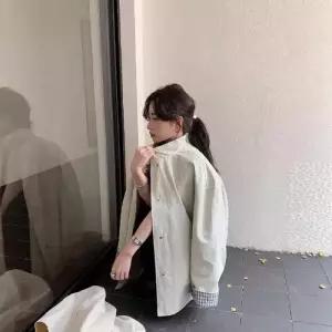 여사친 하프 봄 체크 트렌치 차이나 솔리드 코트 데일룩 다크버튼 DAOL1