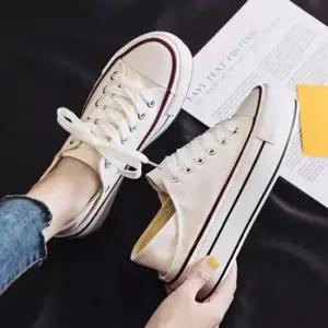 키높이 스니커즈 여성 운동화 뮬 겸용 캔버스 슈즈 캔버스운동화 여성운동화 캔버스화