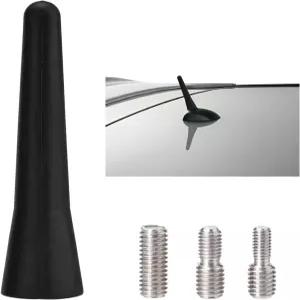 SAUTO 2.5인치 미니 안테나 카루프 교체용 마스트 범용 차량 FM AM 스테레오 라디오 쇼트 러버