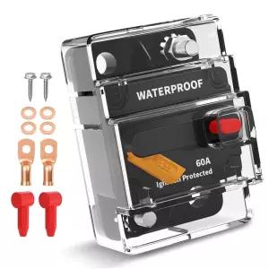 트롤링 모터 보트 마린 RV ATV 태양열 자동차 오디오 시스템을 위한 수동 리셋 스위치 방수 DC 12V-48V