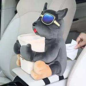 차량용 티슈케이스 휴지커버 강아지 자동차꾸미기