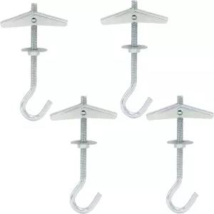 호르디온 4팩 석고보드 천장 후크 헤비 듀티 스프링 토글 윙 볼트 행거 앵커 스웩 식물 걸이