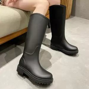 여성 2컬러 롱 레인부츠 데일리 여름철 종아리 장화 여성레인부츠 롱레인부츠 롱장화