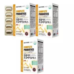 네이처랜드 컴플리트 프로바이오틱스 500mg x 60캡슐 2+1 총180캡슐 편안한 장 위해