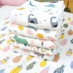 신생아 거즈 블랭킷 순면 출산 6겹 유아 거즈 이불 아동 겹이불 주름