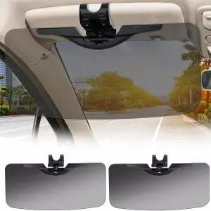 자동차 선바이저 익스텐더 UV400 보호 기능이 있는 ( 2피스 세트 ) 편광 글레어 방지 선 차단기 윈드실드용