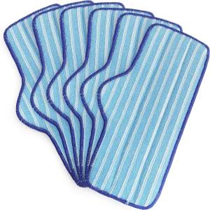 플린타 6팩의 프리미엄 극세사 패드 듀프레이 깔끔한 스팀 클리너와 호환 내구성 재사용 가능 세탁기 세탁