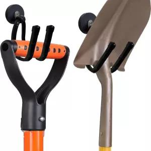 Pmsanzay 2팩 강력 자기 차고 보관 고리 정원 도구 호스 작업장 수영장 실내 및 실외 걸이용 고무 코팅이