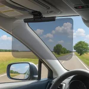 ZIMISI 차량용 선바이저 180° 조절 가능한 눈부심 방지 편광 차량 바이저 연장대 안전 운전용 앞유리 햇빛