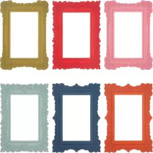 카르마 미니 마그네틱 액자 세트 6개 사진 액자는 기숙사 냉장고 멀티컬러를 위한 3x4 사진에 맞습니다