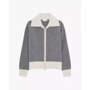 [국내백화점] 라코스테 (여성) 25FW 케이블 짚업 가디건 F42E-55N (멜란지그레이)