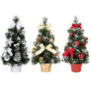 40cm 테이블탑 LED 크리스마스 트리 소형 인조 두께 눈 덮인 솔방울 포함