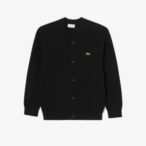 [국내백화점] 라코스테 (남성) 크루넥 남자 가디건-블랙