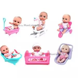 어린이 인형 여아 아동 놀이 아기 인형 자전거 카시트 발육기 장난감 자동차 유모차 유아 탈착 완구 가능