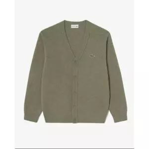 [국내백화점] 라코스테 남자 가디건 브이넥 학생 경량 봄 (올리브)