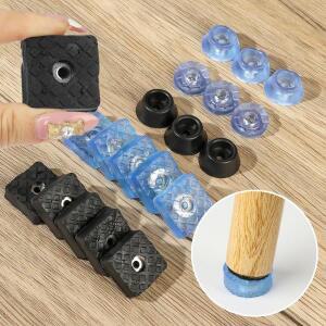 논슬립 글라이드 나무 바닥 보호대 투명 소프트 가구 의자 테이블 다리 패드 무소음 나사 10개