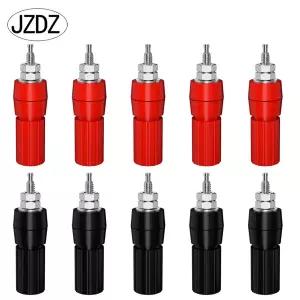 호환  JZDZ 10PCS 4MM 바나나 소켓 바인딩 포스트 너트 바나나 플 잭 전기 커넥터 터미널 DIY 부품 J.50008