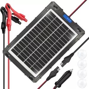 업그레이드된 태양열 배터리 충전기 및 유지보수 프로 내장형 스마트 MPPT 컨트롤러 자동차 오토바이 보트