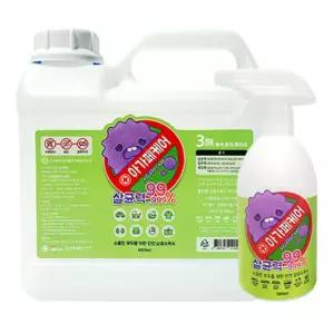 아가페케어 뿌리는 살균소독제 4000ml + 500ml 세트 세균 진균 바이러스 사멸