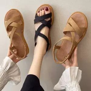 밴딩형 쫀득창 크로스 엑스스트랩 샌들 여름 패션신발 여성샌들 여성샌달 스트랩샌들