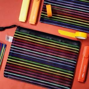 화장품파우치 파우치 메쉬 사각파우치 여행용 A5 수영장파우치 샤워가방 메쉬가방