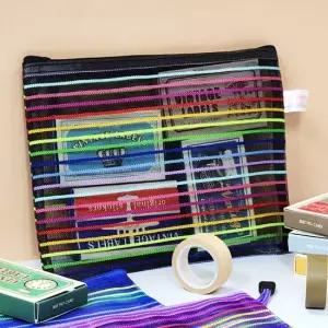 사각파우치 여행용 화장품 메쉬 파우치 A5 수영장파우치 샤워가방 메쉬가방