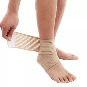 남성용 SUJAYU 2 PCS 발목 교정기 압박 슬리브 롱 랩 발바닥 근막염 아치 지지대 삔 발목을 위한 (베이지)