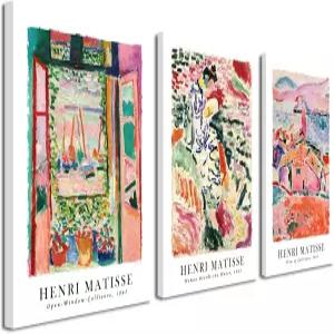 위코 아트 캔버스 월 3피스 앙리 마티스 추상 컬러풀 포스터 벽 및 홈 오피스 장식용 프린트