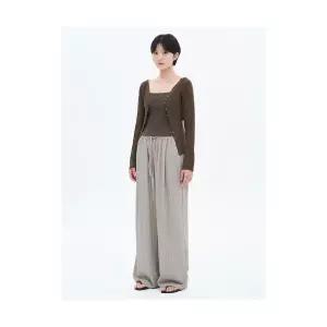 매장정품 8SECONDS 에잇세컨즈 리넨 블렌드 스트라이프 밴딩 팬츠 베이지 115721AY1A 1196837